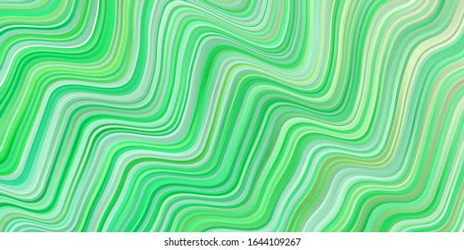 Light Green vector texture with curves. Brand new colorful illustration with bent lines. Pattern for websites, landing pages.