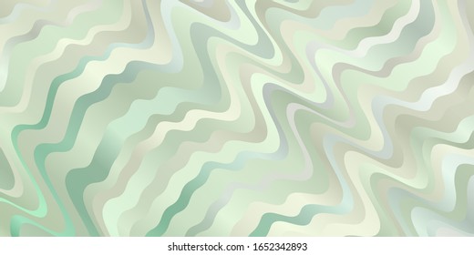 Light Green vector texture with curves. Abstract illustration with bandy gradient lines. Best design for your posters, banners.