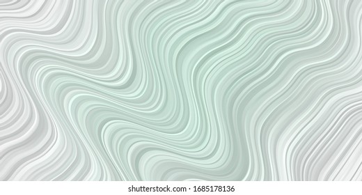 Light Green vector texture with curves. Abstract illustration with bandy gradient lines. Best design for your ad, poster, banner.