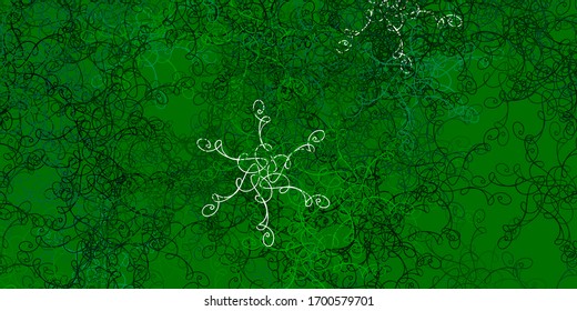 Hellgrüne Vektorillustration mit Kurven. Abstrakte Illustration mit Farbverlauf-Bögen. Vorlage für Mobiltelefone.