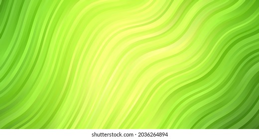 Light Green vector texture with curves. Abstract illustration with gradient bows. Smart design for your promotions.