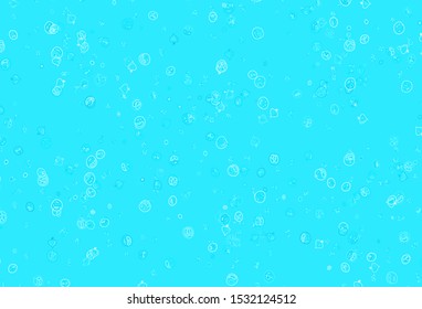 Light Green vector texture with delicious snacks. Illustration with set of fresh food in doodle style. Doodle design for your business advert of cafes.