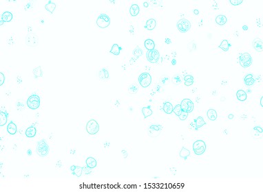Light Green vector texture with delicious snacks. Glitter abstract sketch with gourmet food. Template for meal cooking in kitchen.