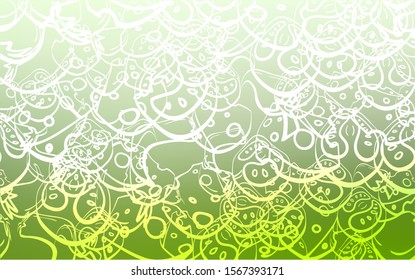 Light Green vector texture with delicious snacks. Fast Food on blurred abstract background with colorful gradient. Pattern for ads of breakfast, lunch, dinner.