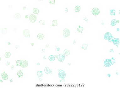 Light Green vector texture with delicious snacks. Abstract background with colorful Fast Food illustrations. Pattern for menu of cafes, bars, restaurants.