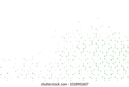 Light Green vector texture with Digit characters. Abstract illustration with colored algebra signs. Best design for your ad, poster, banner of math college.