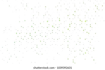 Light Green vector texture with Digit characters. Illustration with Numeral symbols on abstract template. The pattern can be used for school, grammar websites.