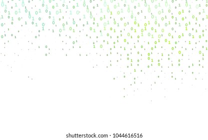 Light Green vector texture with Digit characters. Blurred design in simple style with collection of numerals. Template can be used as a background for ads of typography.