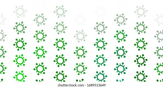 Light Green vector texture with disease symbols. Abstract illustration with biological gradient shapes. Best design for quarantine events.