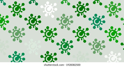 Light Green vector texture with disease symbols. Abstract illustration with biological gradient shapes. Simple design against epidemic information.