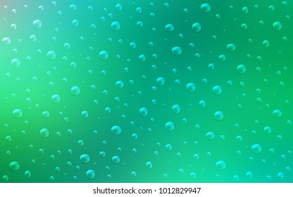 Light Green vector texture with disks. Glitter abstract illustration with blurred drops of rain. Beautiful design for your business natural advert.