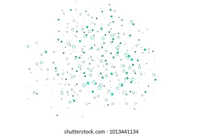 Light Green vector  texture with disks. Blurred decorative design in abstract style with bubbles. Completely new template for your brand book.
