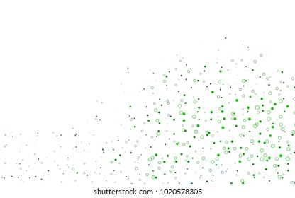 Light Green vector  texture with disks. Blurred bubbles on abstract background with colorful gradient. Completely new template for your brand book.