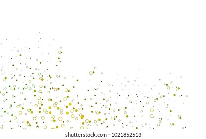 Light Green vector  texture with disks. Beautiful colored illustration with blurred circles in nature style. The pattern can be used for beautiful websites.