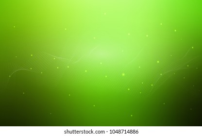Light Green vector texture with disks. Blurred bubbles on abstract background with colorful gradient. New design for ad, poster, banner of your website.