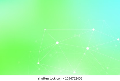 Light Green vector texture with disks, lines. Illustration with set of colorful abstract circles and lines. Pattern can be used for ads, leaflets.