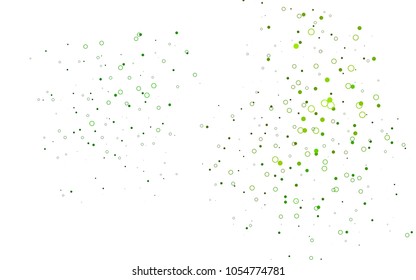 Light Green vector  texture with disks. Modern abstract illustration with colorful water drops. New design for ad, poster, banner of your website.