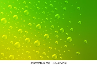 Light Green vector texture with disks. Blurred bubbles on abstract background with colorful gradient. The pattern can be used for aqua ad, booklets.