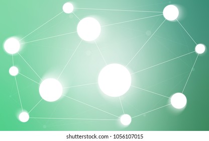 Light Green vector texture with disks, lines. Abstract illustration with colorful discs and triangles. New design for ad, poster, banner of your website.