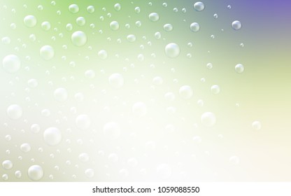 Light Green vector texture with disks. Blurred bubbles on abstract background with colorful gradient. Completely new template for your brand book.