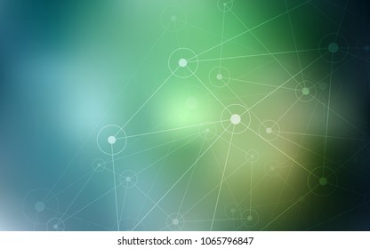 Light Green vector texture with disks, lines. Colorful illustration with circles and lines in futuristic style. Pattern can be used for beautiful websites.