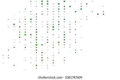 Light Green vector  texture with disks. Illustration with set of shining colorful abstract circles. The pattern can be used for aqua ad, booklets.