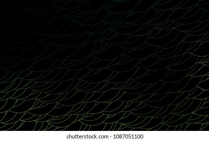 Light Green vector  texture with disks. Blurred decorative design in abstract style with bubbles. The pattern can be used for aqua ad, booklets.