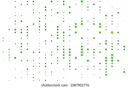 Light Green vector  texture with disks. Glitter abstract illustration with blurred drops of rain. The pattern can be used for ads, leaflets of liquid.