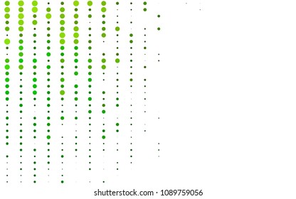 Light Green vector  texture with disks. Beautiful colored illustration with blurred circles in nature style. New design for ad, poster, banner of your website.