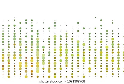 Light Green vector  texture with disks. Blurred decorative design in abstract style with bubbles. New design for ad, poster, banner of your website.