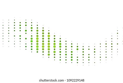 Light Green vector  texture with disks. Blurred decorative design in abstract style with bubbles. Completely new template for your brand book.