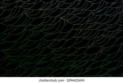 Light Green vector  texture with disks. Blurred bubbles on abstract background with colorful gradient. The pattern can be used for aqua ad, booklets.