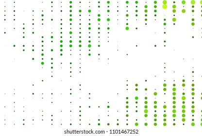 Light Green vector  texture with disks. Glitter abstract illustration with blurred drops of rain. Beautiful design for your business natural advert.