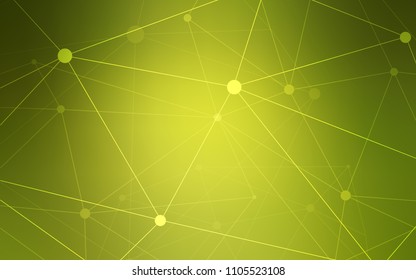 Light Green vector texture with disks, lines. Design with connection of dots and lines on colorful background. Beautiful design for your business advert.