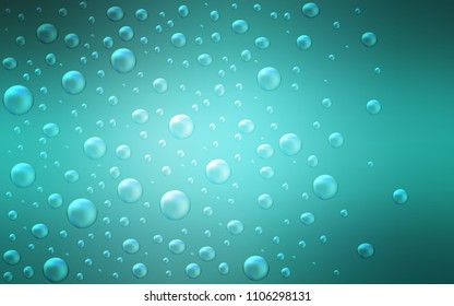 Light Green vector texture with disks. Blurred bubbles on abstract background with colorful gradient. New design for ad, poster, banner of your website.