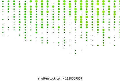 Light Green vector  texture with disks. Abstract illustration with colored bubbles in nature style. Beautiful design for your business natural advert.