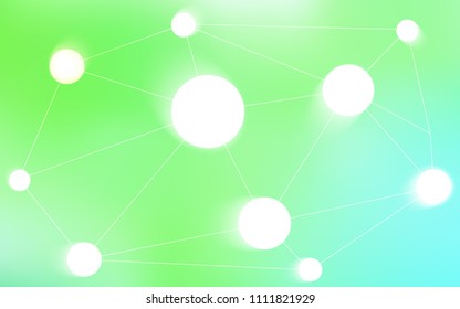 Light Green vector texture with disks, lines. Abstract illustration with colorful discs and triangles. Beautiful design for your business advert.
