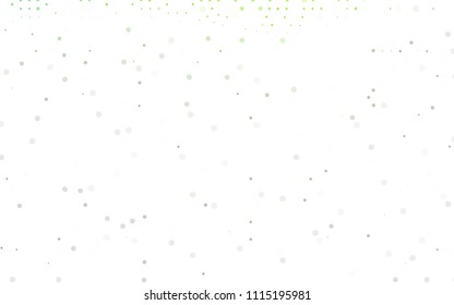Light Green vector  texture with disks. Beautiful colored illustration with blurred circles in nature style. Completely new template for your brand book.