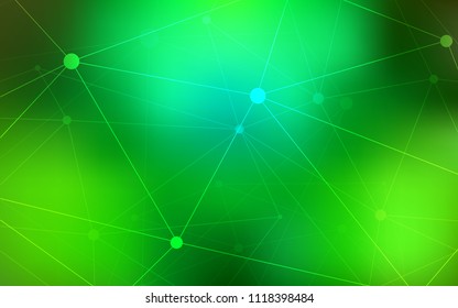 Light Green vector texture with disks, lines. Colorful illustration with circles and lines in futuristic style. Pattern can be used for ads, leaflets.
