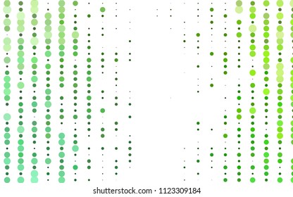 Light Green vector  texture with disks. Illustration with set of shining colorful abstract circles. The pattern can be used for ads, leaflets of liquid.