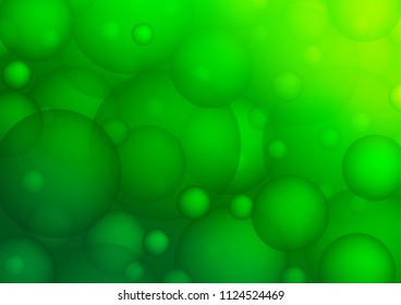 Light Green vector texture with disks. Abstract illustration with colored bubbles in nature style. The pattern can be used for aqua ad, booklets.