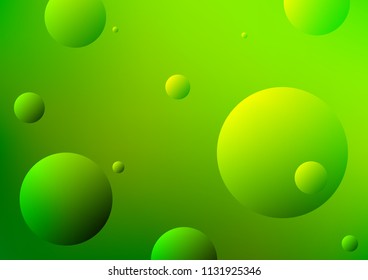 Light Green vector texture with disks. Abstract illustration with colored bubbles in nature style. The pattern can be used for ads, leaflets of liquid.