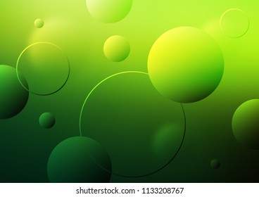 Light Green vector texture with disks. Beautiful colored illustration with blurred circles in nature style. New design for ad, poster, banner of your website.