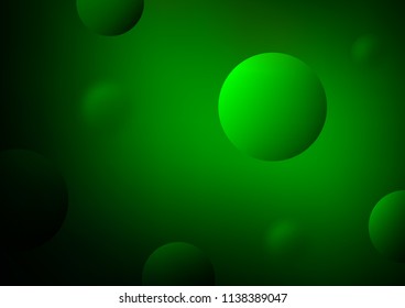 Light Green vector texture with disks. Abstract illustration with colored bubbles in nature style. The pattern can be used for aqua ad, booklets.