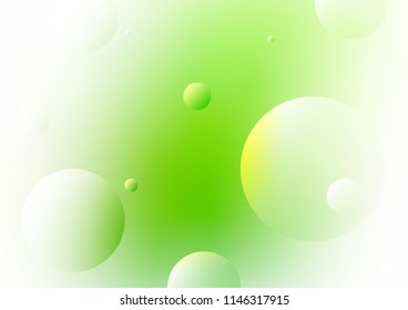 Light Green vector texture with disks. Blurred decorative design in abstract style with bubbles. The pattern can be used for ads, leaflets of liquid.