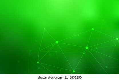 Light Green vector texture with disks, lines. Colorful illustration with circles and lines in futuristic style. Pattern can be used as texture of wallpapers.