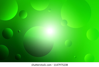 Light Green vector texture with disks. Illustration with set of shining colorful abstract circles. Beautiful design for your business advert.