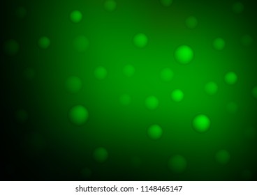 Light Green vector texture with disks. Modern abstract illustration with colorful water drops. The pattern can be used for aqua ad, booklets.