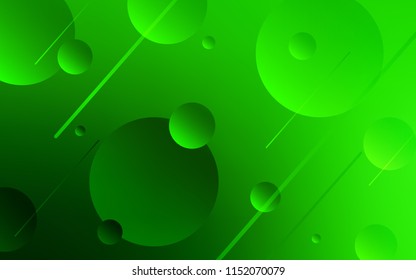 Light Green vector texture with disks. Illustration with set of shining colorful abstract circles. Beautiful design for your business advert.