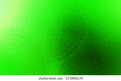 Light Green vector texture with disks. Modern abstract illustration with colorful water drops. Pattern can be used for futuristic ad, booklets.